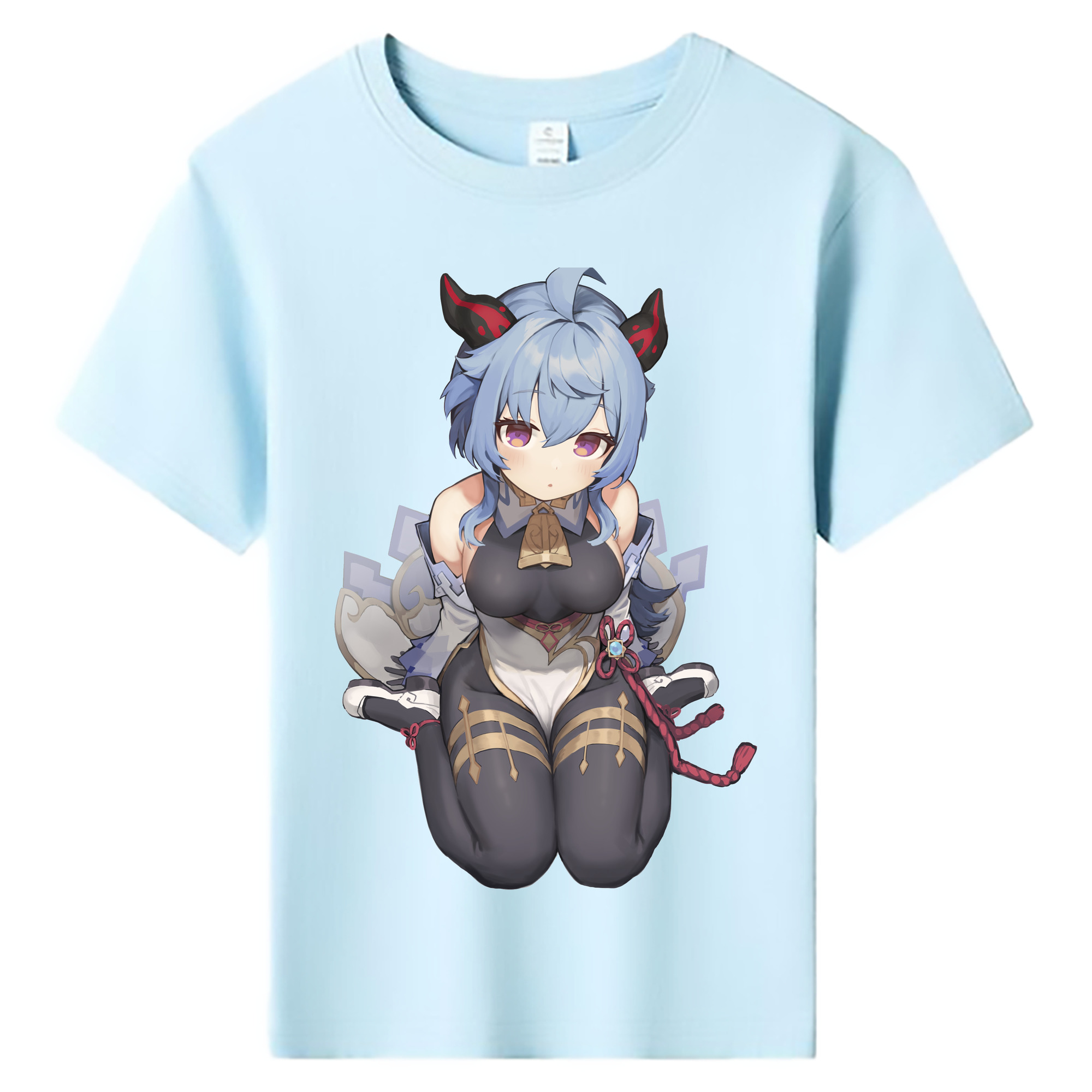 げんし神 甘雨 かんう genshin Ganyu 綿100％キッズTシャツ（フロントプリント）